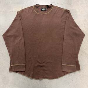 RedHead Mens 2XL Brown Waffle Knit Thermal Long Sleeve Shirt